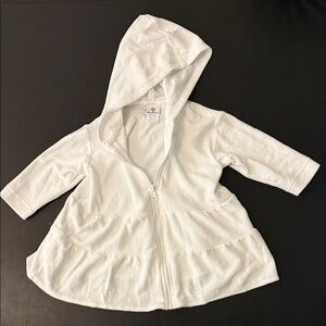 Florence Eiseman White Baby Toddler Swim Bath Terry Cloth Robe Size 2T Adorable